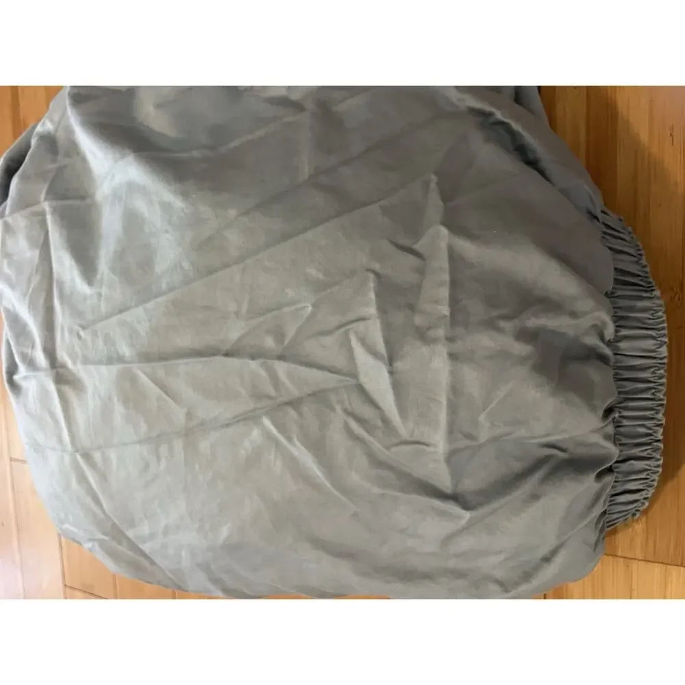 Wamsutta Dream Zone Sateen 100% Pima Cotton Light Blue Fitted Sheet Cal King